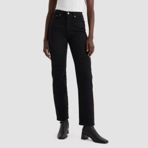 Levis Wedgie Straight Crop - Black 28